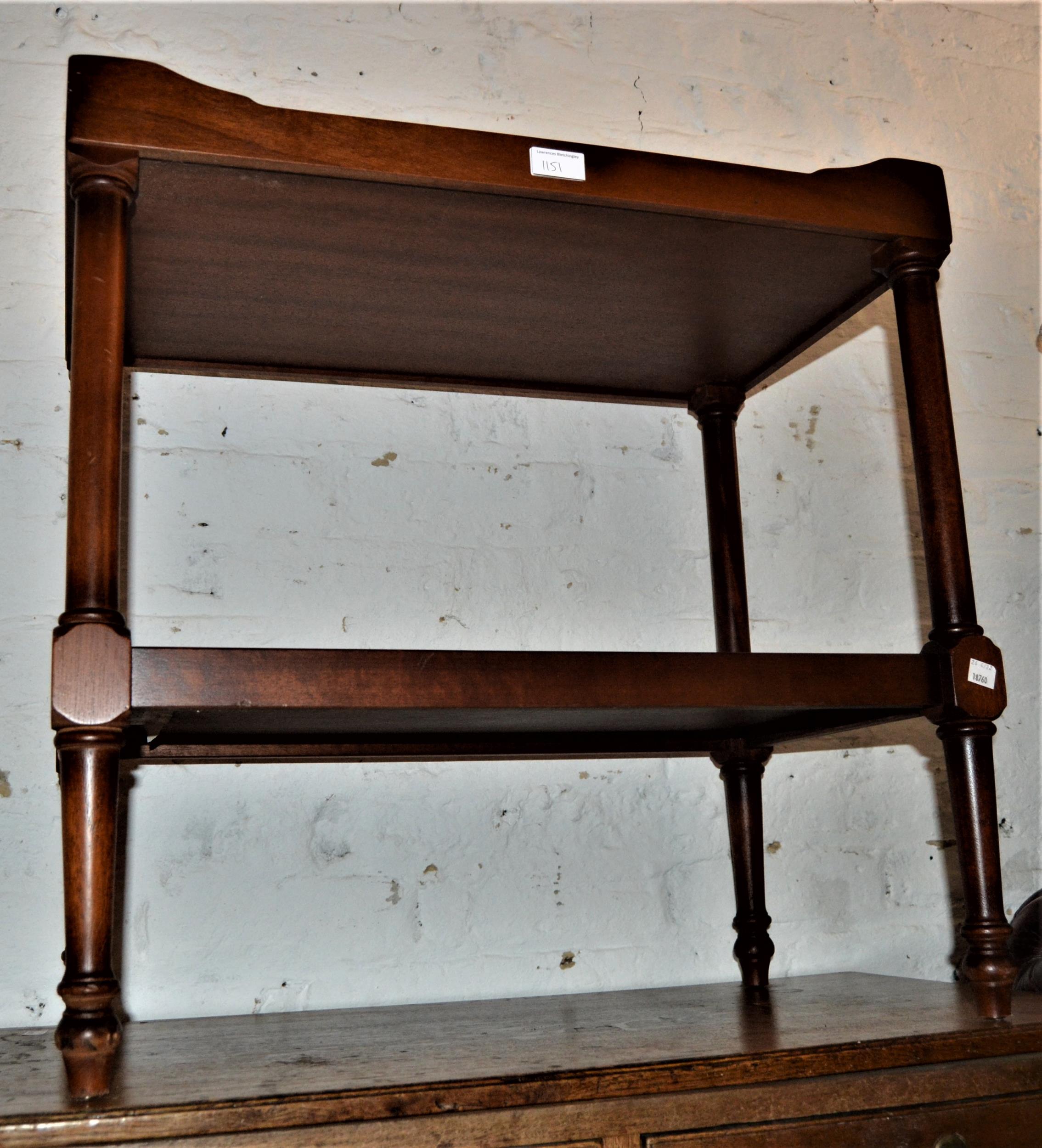 Carved mahogany rectangular occasional table with a glass and cane inset top, together with a - Image 2 of 3