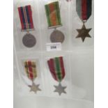 Group of five World War II medals including the Africa Star with 8th Army bar