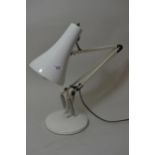 Modern Anglepoise lamp in black and white