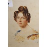 Fred Piercy, signed 19th Century watercolour portrait of a young lady, rosewood framed, some history