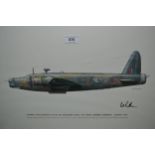Keith Broomfield, colour print of a Vickers Wellington III of No. 150 Squadron, signed by pilot