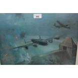 Frank Wootton, signed Limited Edition colour print, ' Lancaster ' (attack on the Mohne Dam, 16th /