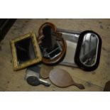 Quantity of small wall mirrors and hand mirrors