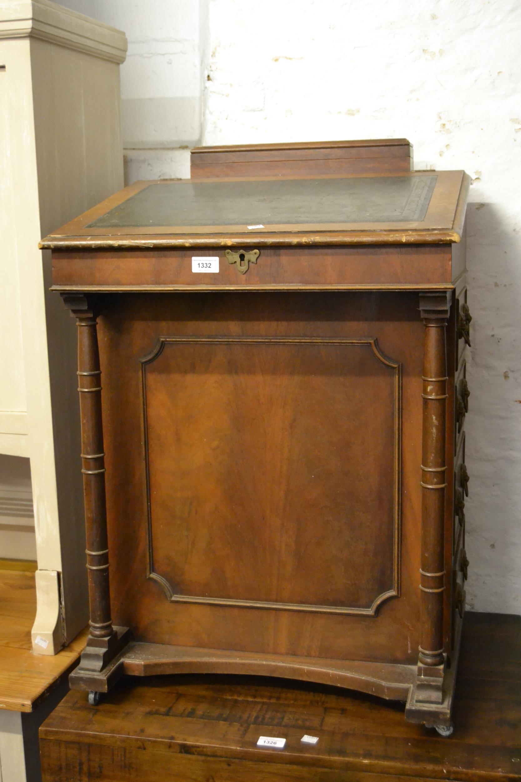 Reproduction mahogany Davenport desk