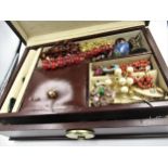 Box containing a quantity of miscellaneous costume jewellery