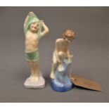 Royal Doulton figures ' Dancing Eyes And Sunny Hair ' HN1543, together with another ' To Bed ' (no