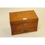 19th Century mahogany stationery box with a fitted interior