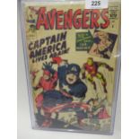 Marvel comics, ' The Avengers 4 ', first Silver Age appearance of Captain America Condition shown in