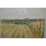 N. Manwaring, watercolour, late evening near Woodbridge, Suffolk, signed and dated 1943, 9.5ins x