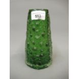 Whitefriars meadow green ' Volcano ' vase, 7ins high Good condition