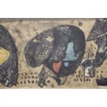 Jose Ortega, signed etching, abstract study, No.7 from an edition of 20, 15ins x 30ins, unframed