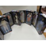 Group of four Star Wars collector series action figures including Luke Skywalker and Lando