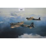 Group of seven various signed and Limited Edition aviation prints including Robert Taylor '