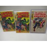 Marvel comics, group of six Captain America American issue comics, No.s 109, 2 x 110, 103, 107 and