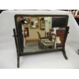 Mid 20th Century mahogany dressing table mirror, with war department stamp stencilled KA17322 W.T.