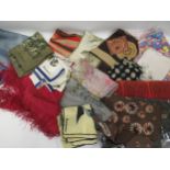 Small quantity of silk and other scarves including Jacqmar, Cornelia James and Le Roi