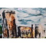 John Piper, artist signed Limited Edition etching and aquatint, Ivy Church, Romney Marsh 1983,