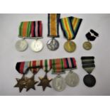 World War II five medal group including 1939 / 45 Star, Africa Star, with 8th Army bar and Italy