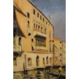 P. Johnson, oil on board, Venetian canal scene dated '66, 17ins x 13ins and another by the same