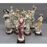 Group of eight Florence-Guiseppe Armani resin figures