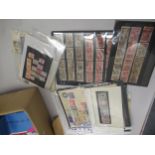 Box containing a collection of British Commonwealth stamps including fifty GB sea horses (mixed