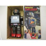 Horikawa SH Japanese Space Explorer battery operated tin plate robot, in original box Minor rust