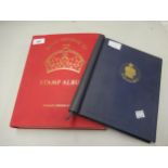 Red King George VI album containing a collection of British Commonwealth issues, together with a