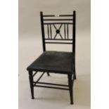 19th Century ebonised Sussex type child's spindle back chair