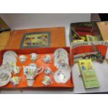 Boxed set of children's nursery tea ware, a ' Playtune kiddie cutlery set ' in original box, with