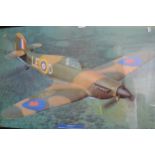 Poster size photographic enlargement of a Lancaster B Mk I signed by Sir Arthur Harris, another of a