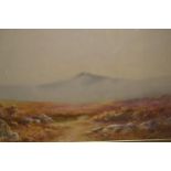 W.H. Dyer, watercolour, Dartmoor landscape, signed, 13ins x 18ins, gilt framed