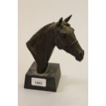 Doris Lindner, bronzed composite bust of a horse, 7.5ins high