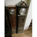 Group of four various grandmother clocks (for restoration), together with a miniature oak longcase