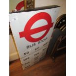 An enamel bus route sign for Brighton Road, South Croydon, 36ins high approximately