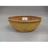 20th Century Turkish oval glass bowl with raised gilt decoration