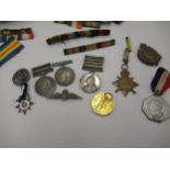 Medal group of five awarded to S. Rowe, No. 42008 DVR.R.E to include two South Africa medals for