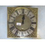 Two George III square brass dial thirty hour clock movements by John Jones of East Harting and