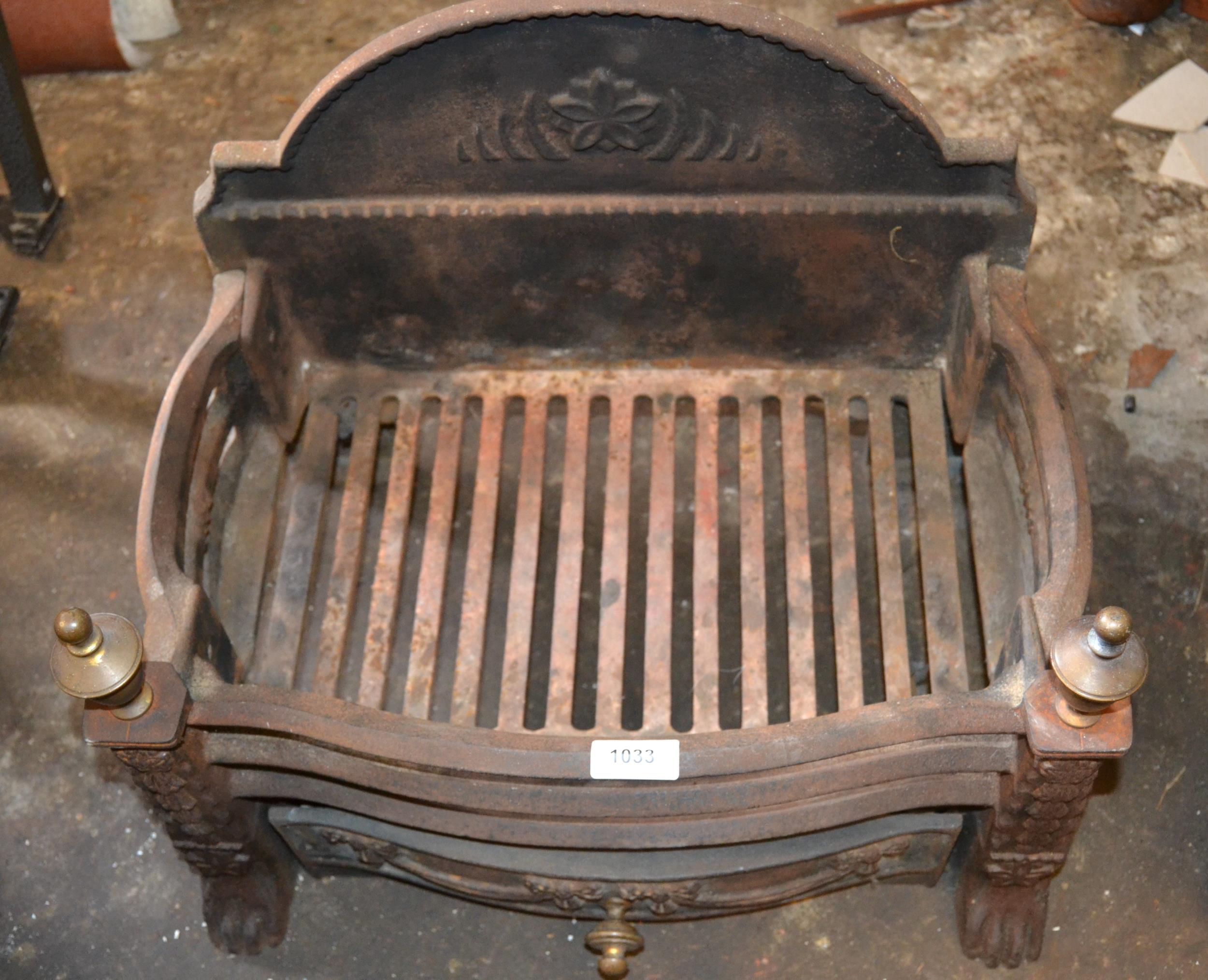 20th Century cast iron fire basket