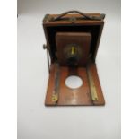 Late 19th / early 20th Century mahogany plate camera, ' The Clydesdale Set '