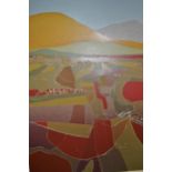 Fred Schimmel, signed Limited Edition colour print, abstract landscape ' Foothills ', No. 40 of