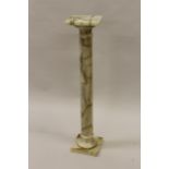 20th Century onyx display pedestal, 35ins high