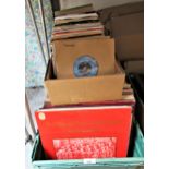 Quantity of various long playing and single speed vinyl records