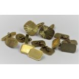 Four various pairs of 9ct gold cufflinks, 27g