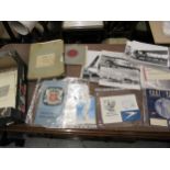 Box containing a collection of over fifty airline and aviation related items including BOAC etc.