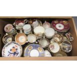 Quantity of various 19th Century cups and saucers Generally in very good condition - one cracked cup