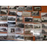 Thirty four postcards, Croydon related, including nineteen RP's, Thornton Heath station, Thornton