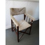 Pair of folding bridge chairs, together with a folding bridge table