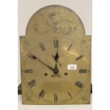 Late 18th Century brass dial eight day clock movement by Benjamin Michael, St. Austell