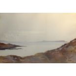 Mary Holden Bird, watercolour, coastal scene, signed with monogram, 10ins x 14ins, unframed together