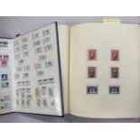 Red Favourite Philatelic Album, containing a small collection of Australian stamps, together with